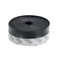 盛京联硕 硅胶门窗密封条防风防尘自粘密封胶条 45mm*5米【黑色】卷
