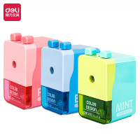 得力(deli)0739削笔器 靓彩学生手摇削笔机/铅笔削笔器/转笔刀 颜色随机 0739