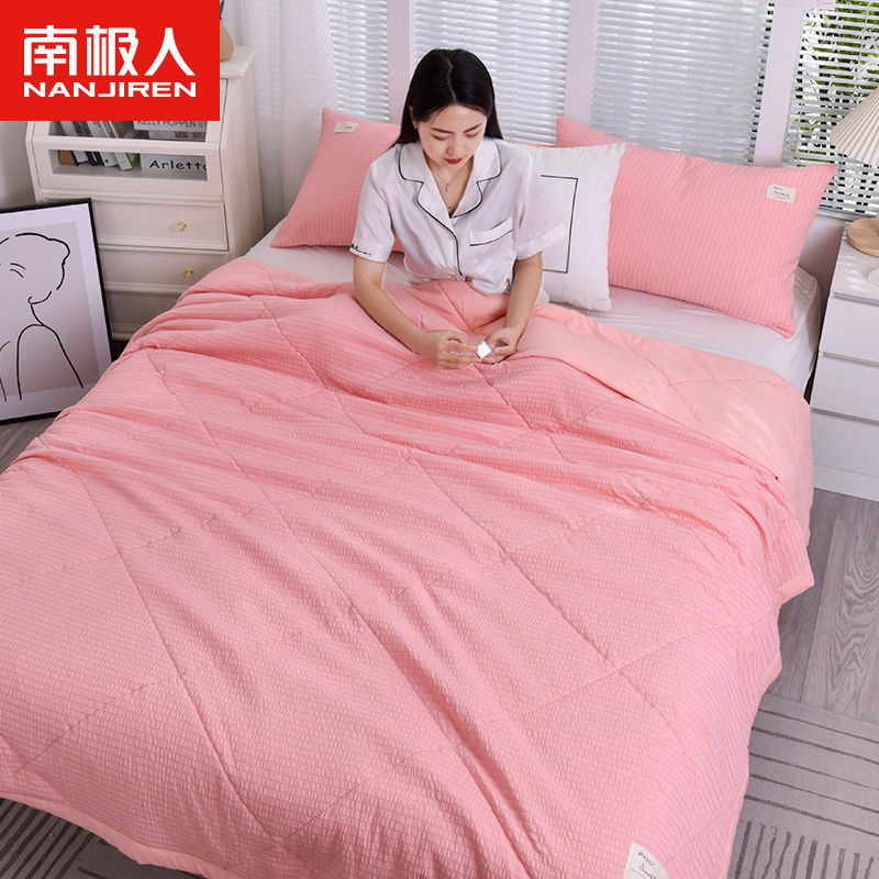 泡泡纱空调被夏凉被可机洗薄被子夏季儿童夏被高清大图