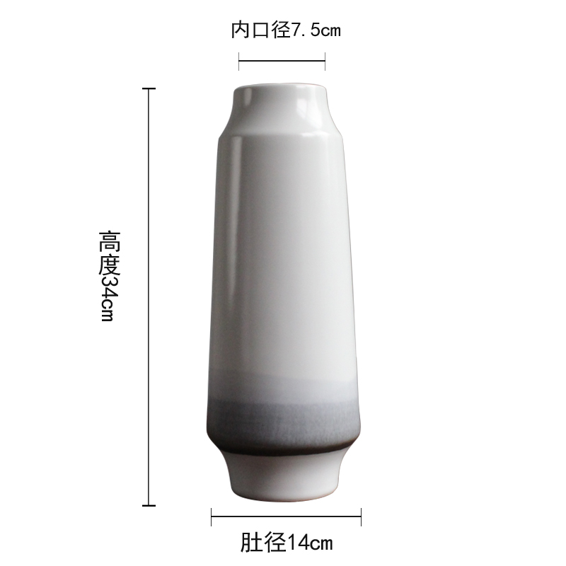 纯手工陶瓷新中式欧式创意客厅电视柜玄关样板间博古架摆件收纳袋 三维工匠 单个中号