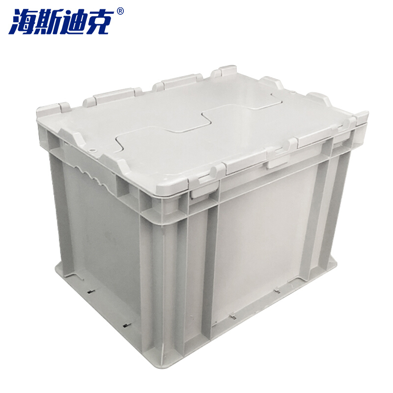 海斯迪克 gnjz-155 加厚塑料零件箱 汽车配储物箱周转箱 收纳工具箱零件箱带盖运输物流箱 C箱-有盖灰色