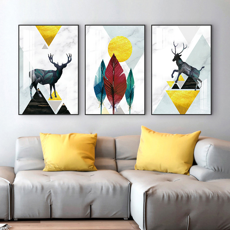 客厅装饰画现代简约ciaa轻奢挂画北欧沙发背景墙三