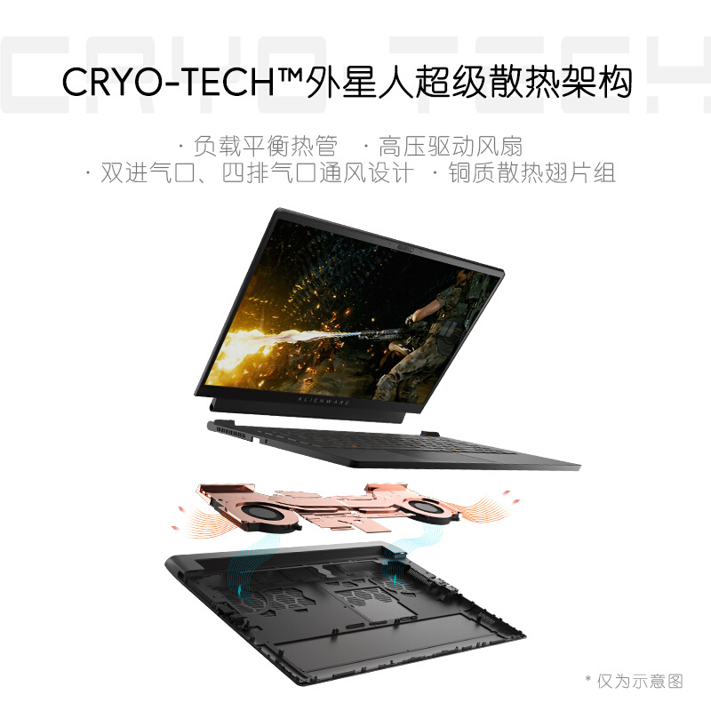 外星人ALIENWARE x17R2 17.3英寸高端游戏本12代i7-12700H 16G 512G RTX3060-6G独显 165Hz高刷屏轻薄笔记本电脑2763W 含专票