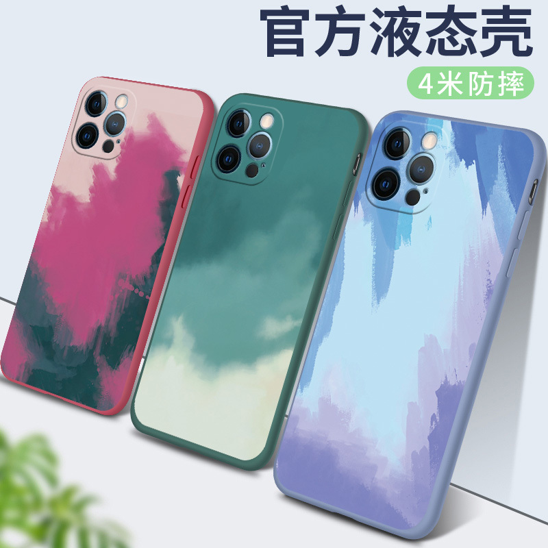 可波 苹果12手机壳12ProMax磨砂iPhone11Pro硅胶轻薄Mini防摔软壳镜头全包por保护套春夏秋冬彩绘高清大图