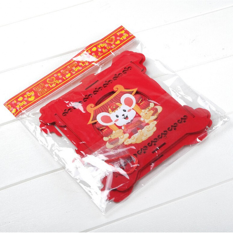 2020春节鼠年无纺布灯笼挂饰节日喜庆宫灯挂件吊饰新年布置装饰品 鼠年大吉
