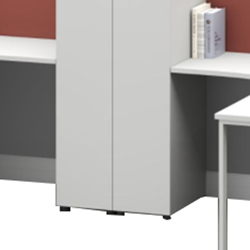 臻远ZYGW-135屏风工作卡位职员桌办公桌含储物衣柜 干型四人位高清大图