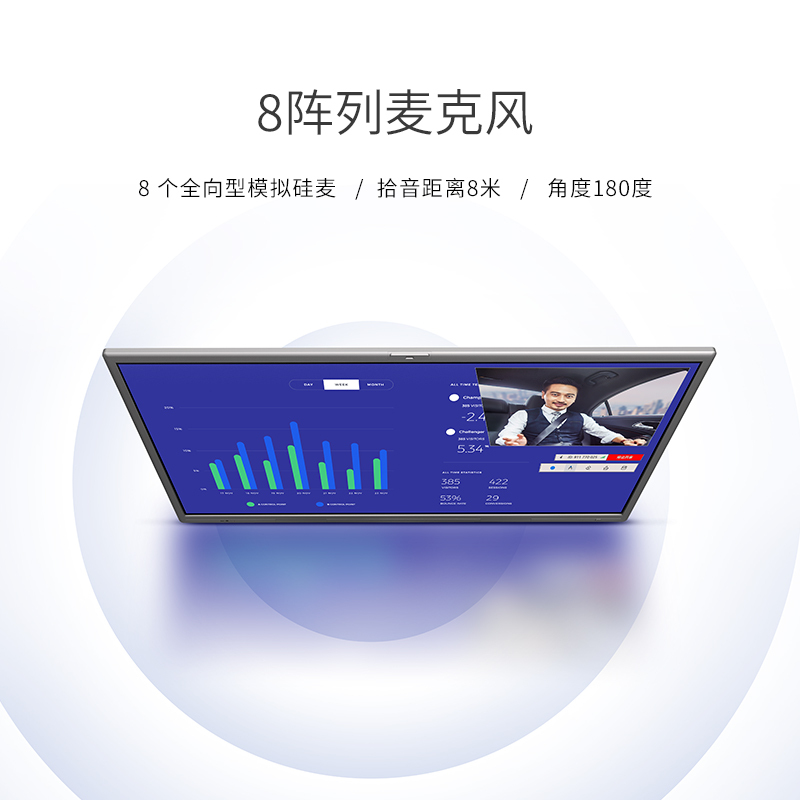 皓丽65英寸M4系列标配智能会议平板触摸屏交互式一体机触控电视无线同屏教学电子白板(含智能笔+同屏器)