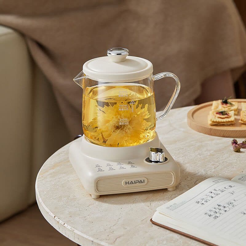 海牌(HAIPAI)养生杯HP-Y39C[象牙白]分体式设计精选6种参考功能模式高硼硅500ML养生壶水杯电水壶图片