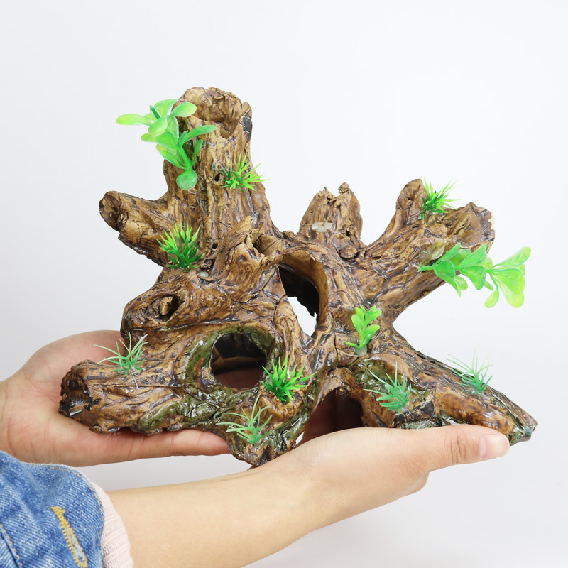 水族箱鱼缸龟缸缸虾池造景装饰树根仿真陶瓷树干沉木流木高清大图