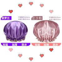 双层加厚防水成人女款浴帽厨房帽子防尘防油烟头套洗头洗澡浴帽