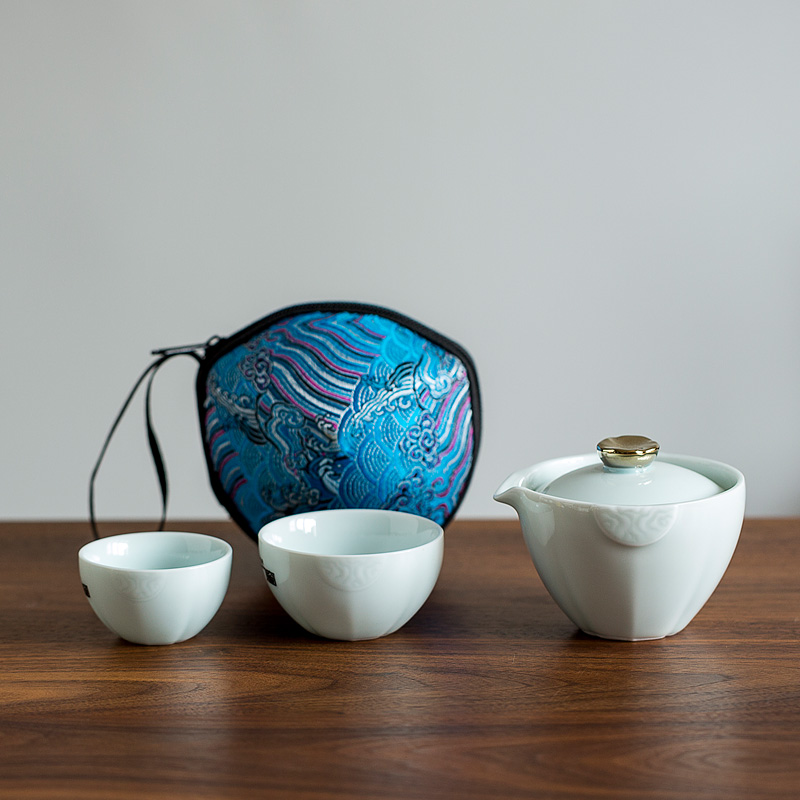 艾逸瑶选逸出行影悦快客杯 茶壶茶杯 便携居家旅行户外泡茶杯壶套装 CJ-21058!