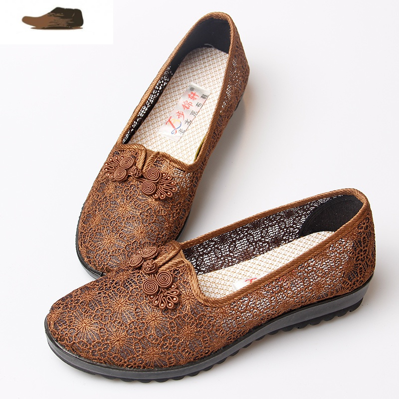 ideamini老人老年凉鞋女夏季70岁奶奶鞋子春秋妈妈老北京布鞋女防滑软