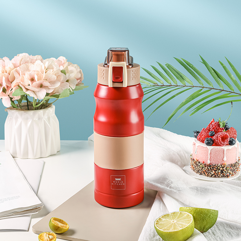 WORLD KITCHEN 弹跳杯 500ml-红 WK-TTB500ML/KZ/RD