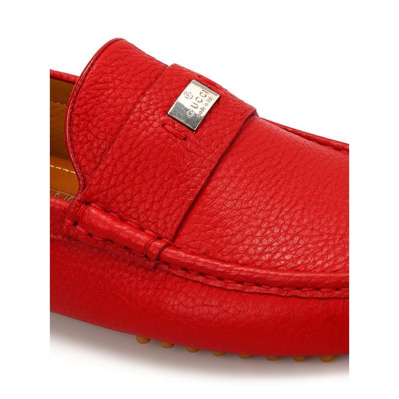 古驰(GUCCI)真皮圆头徽标豆豆鞋底休闲商务鞋男户外百搭配皮鞋图片