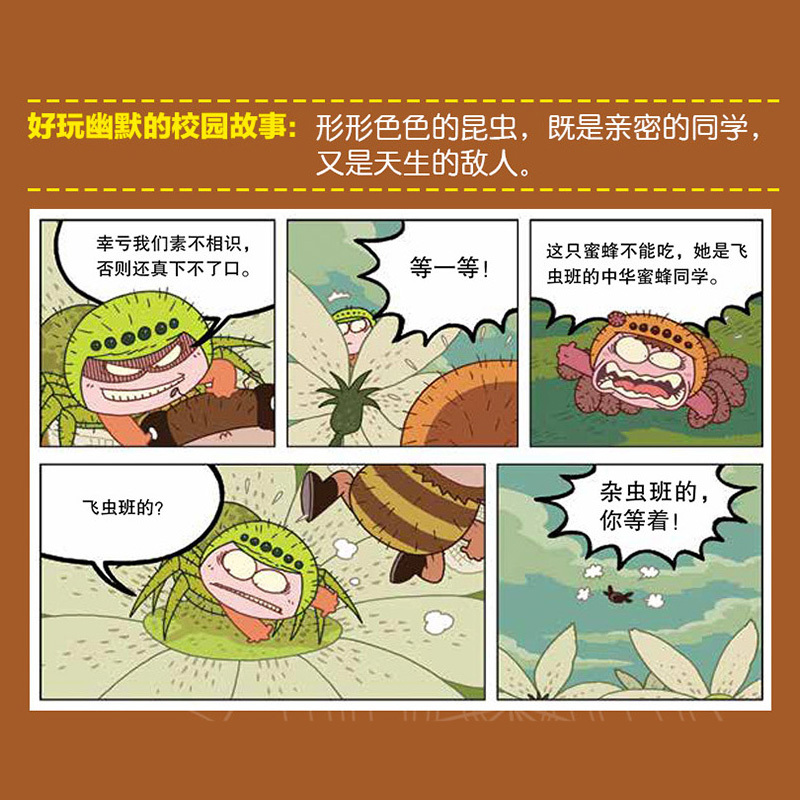 [正版图书]酷虫学校科普漫画系列 杂虫班酷虫学院1全套6册 非注音版 儿童昆虫百科全书 大百科绘本认知科普类书籍小学 6
