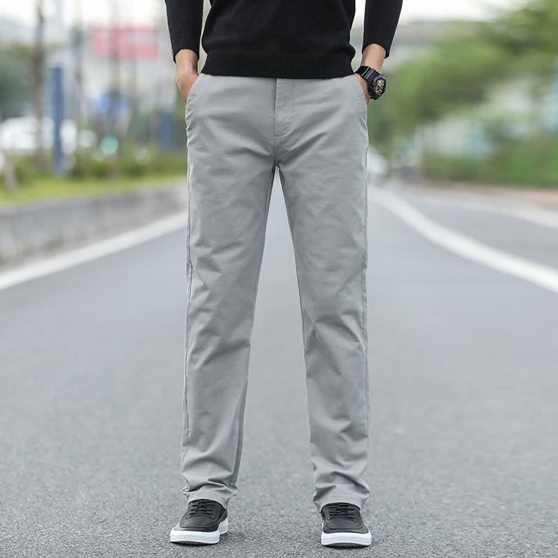 金盾(KIN DON)秋冬厚款男士休闲西裤宽松直筒新款韩版潮流百搭冬天长裤子阔腿裤大码裤42码图片