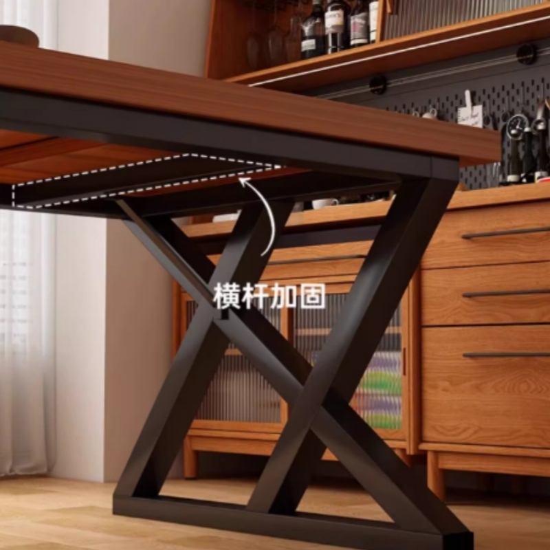 伟樽长条餐桌160*60*75cm+椅子*4套高清大图