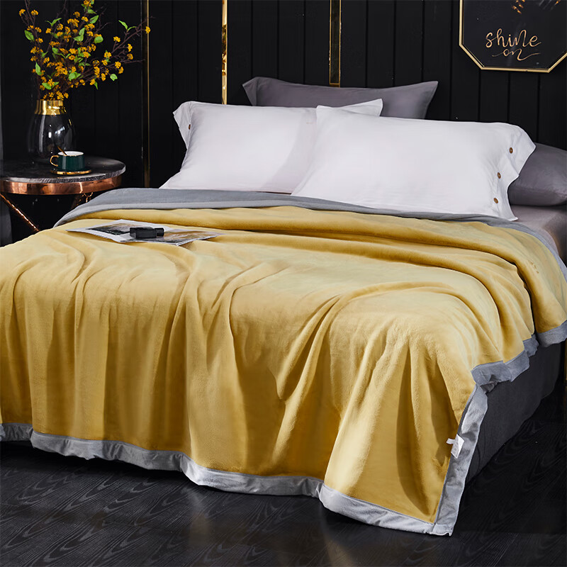 天琴高分子臻丝复合毯TQ-B078柔软丝绒毛毯 1.8m*2m高清大图