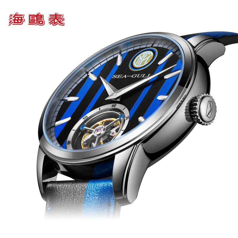海鸥表(SEA-GULL) 国际米兰110周年球迷专属陀飞轮 限量特别纪念款 819.92.6110