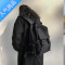 封后工装大容量书包女韩版高中原宿ulzzang大学生双肩包百搭男背包潮学生书包