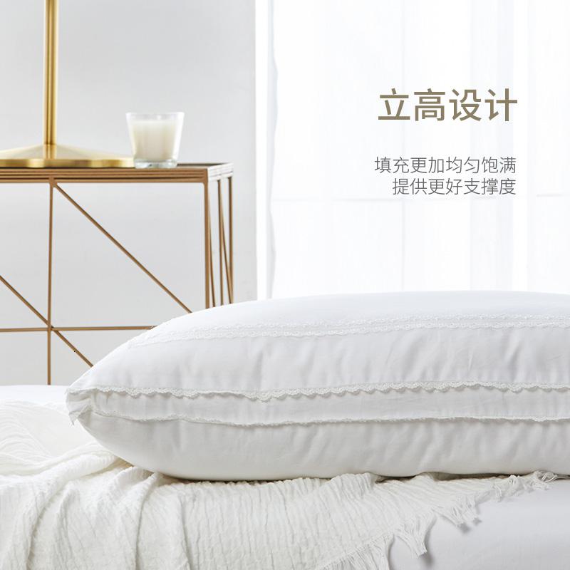 家柏饰(CORATED)蚕丝双丝枕芯全棉单双枕头床上用品艾丽莎蚕丝双丝枕Y高清大图