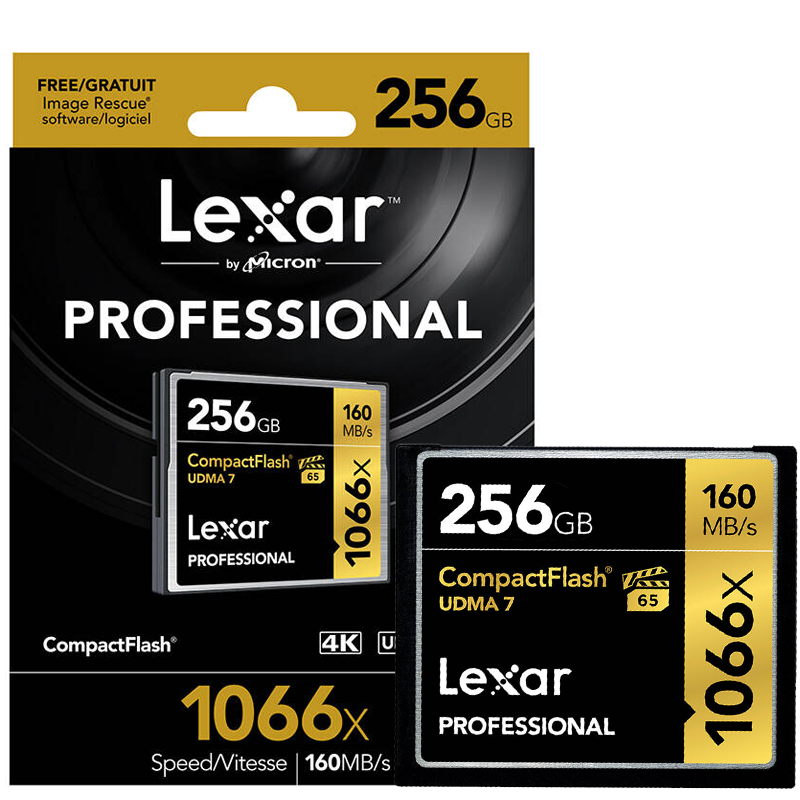 雷克沙(Lexar)256GB CF卡 1066X 读160MB/s写155MB/s单反相机内存卡存储卡