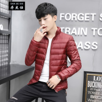 丹杰仕(DANJIESHI)轻薄羽绒服男秋冬男士羽绒服超薄款男立领短款韩版修身男大码保暖外套