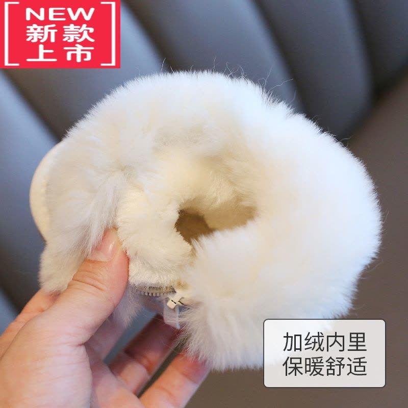 可莉允儿童雪地靴女宝宝冬季加绒短靴女童保暖棉鞋小童冬鞋婴儿学步鞋子图片