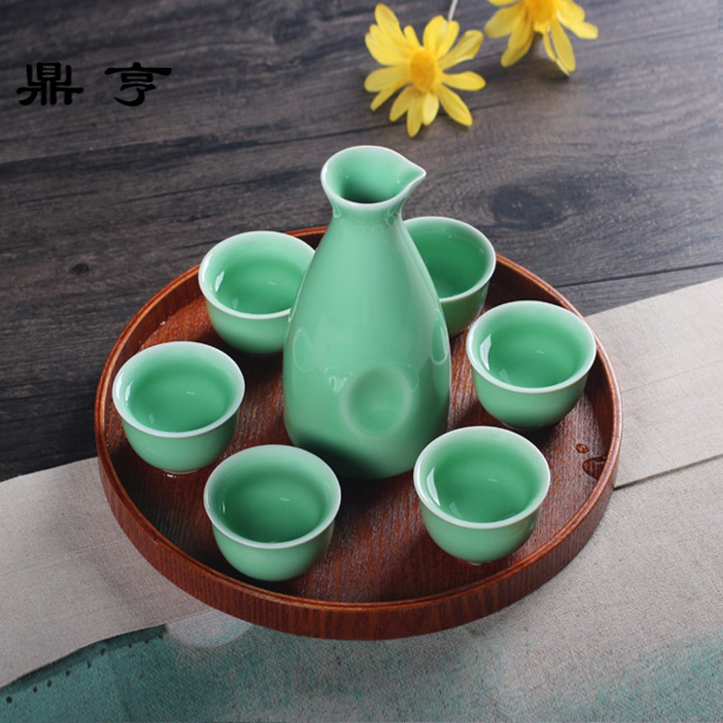 鼎亨中式酒具白酒清酒日式小酒杯烈酒杯陶瓷套装分酒器