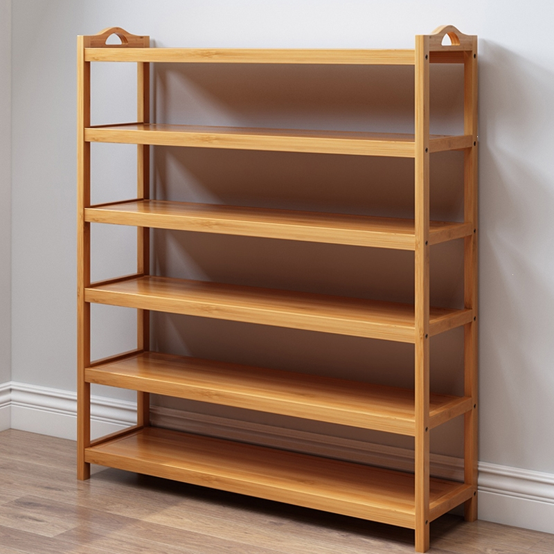 简易鞋架子阿斯卡利多层家用门口鞋柜收纳实木置物宿舍省空间防尘楠竹