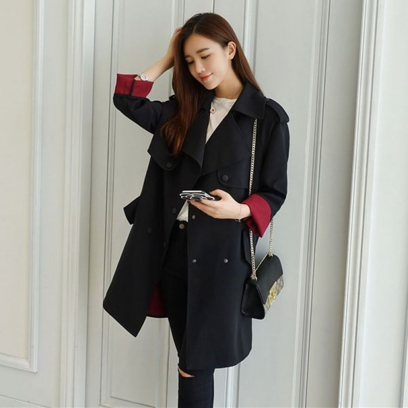 2017新款女装秋装时尚2018年冬装春装中款女款春款外套风衣