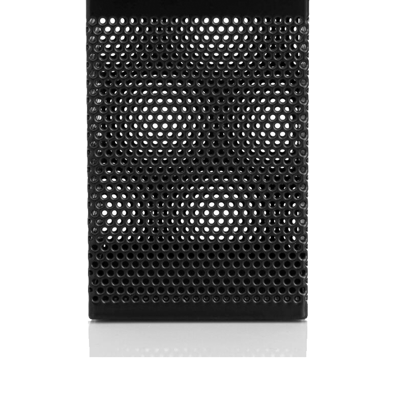 得力908简约时尚笔筒多功能网纹网格笔插收纳方形金属高清大图