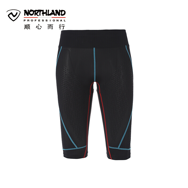 Northland/诺诗兰户外春夏男式弹力速干跑步短裤舒适透气GQ055407