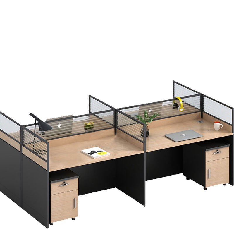 榭邦 办公家具 职员 办公桌组合工作位屏风隔断卡座 工型2人位 W1200*D2400*H1100