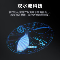 美的(Midea)波轮洗衣机全自动 10KG公斤家用双水流大容量智能家电 10公斤防缠绕波轮