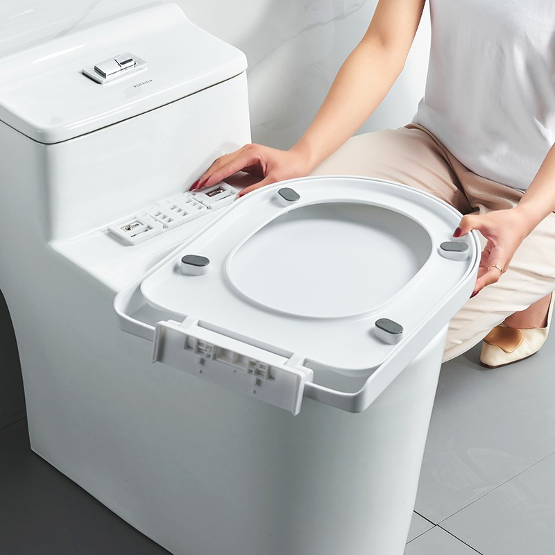 尔沫坐便器盖板家用马桶盖子U形通用马桶圈配件坐便器盖子V型加厚马桶盖板厕所板加厚坐垫圈高清大图