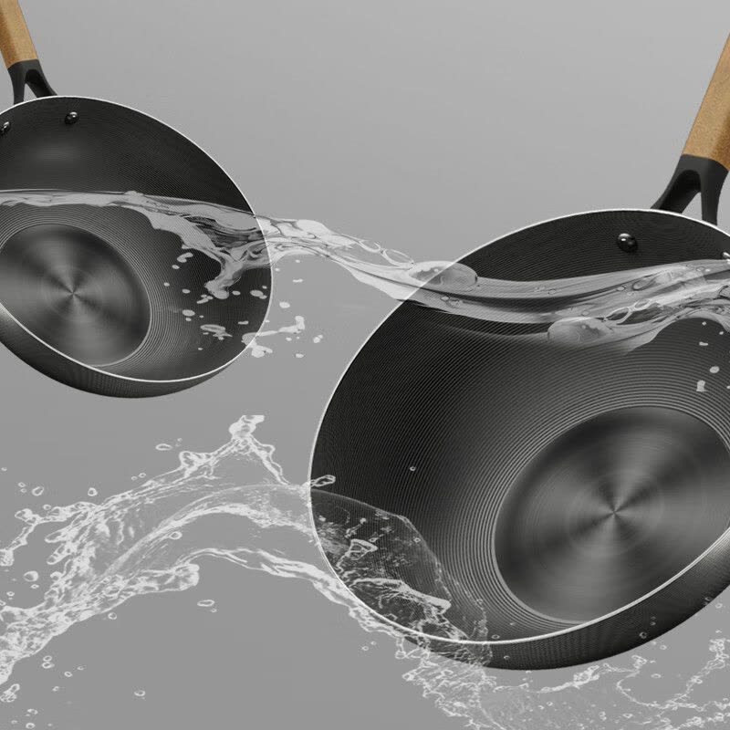 [32cm]康巴赫无涂层防锈炒锅图片