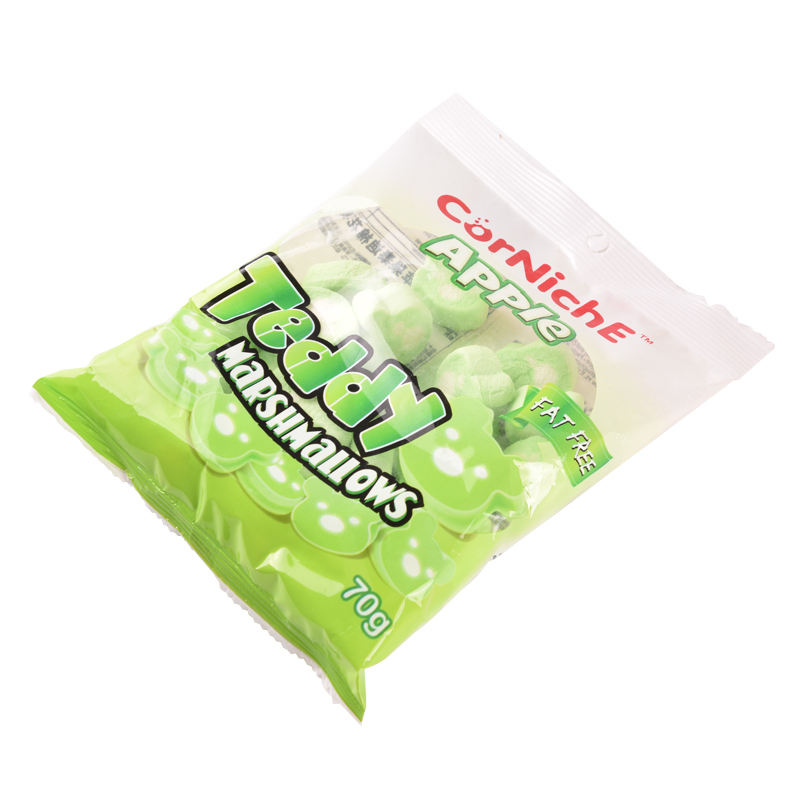 可尼斯(Corniche)青苹果味泰迪棉花糖70g 菲律宾进口儿童休闲零食糖果喜糖软糖