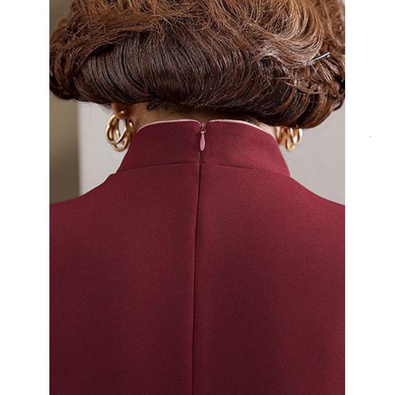 寻蔻婚宴妈妈装喜庆婆婆装连衣裙时尚中年老年女装新款裙子酒席装_764高清大图