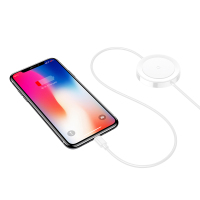 Baseus倍思手机数据线无线充电器WXCA-02 两者兼顾充电传输iPhone8Plus/8/X/XS/ 1.2米 白