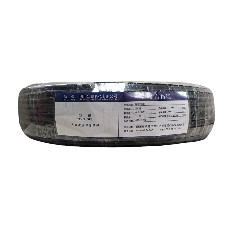 廷穗(TINGSUI)铜芯电缆YJV22-0.6/1KV-3*6 米高清大图