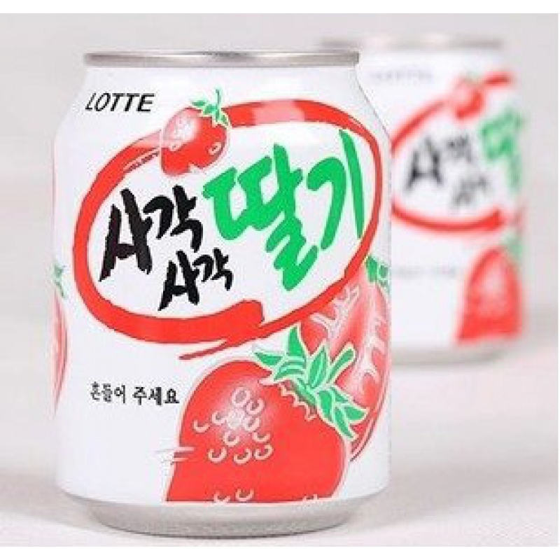 韩国Lotte/乐天草莓果肉饮料 238ml *12罐 X