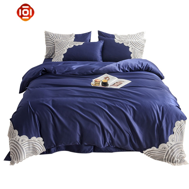 夏季床单冰丝四件套缎欧式丝滑水洗被套夏凉床上用品床品套装三维工匠