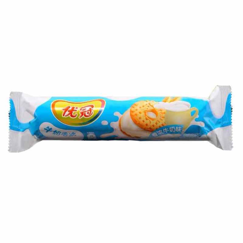 亿滋优冠 牛奶特浓夹心饼干(香浓牛奶味)130g/袋