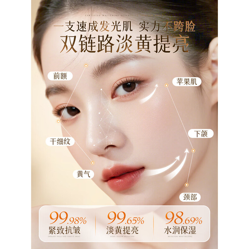 维特丝 虾青素次抛精华液抗皱紧致补水抗氧化糖淡黄提亮肤色乳液高清大图
