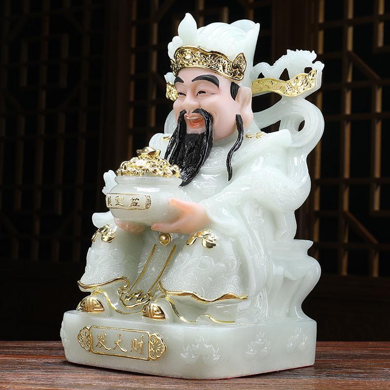 美帮汇玉爷佛像家用店铺供奉请文像客厅贡奉套装才神高清大图