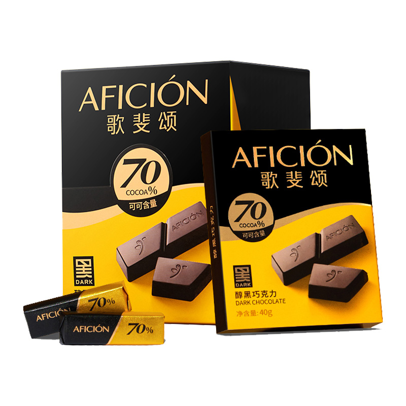 歌斐颂 70%黑巧克力320g品鉴解馋饱腹 健身办公室下午茶 休闲零食