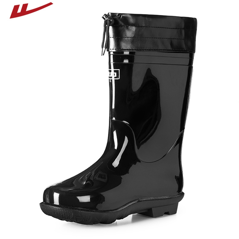 回力warrior雨鞋板鞋春夏季男士雨靴钓鱼套鞋中筒鞋高筒胶鞋