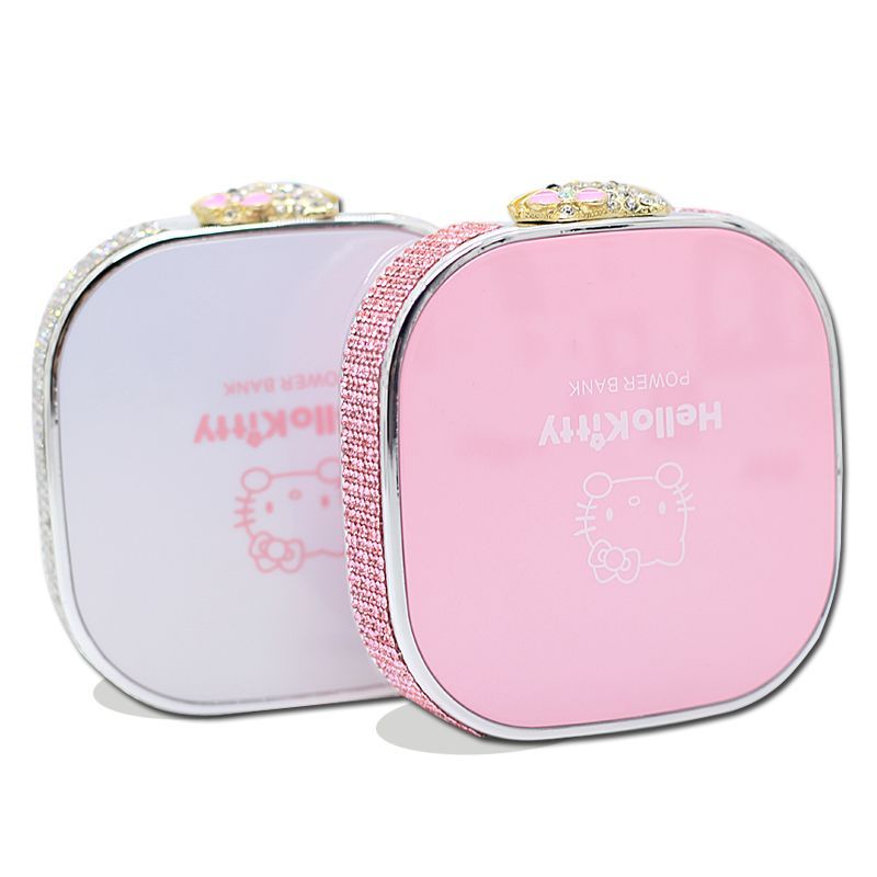 hello kitty充电宝12000毫安可爱卡通便携苹果安卓通用移动电源 白色【标配送袋】