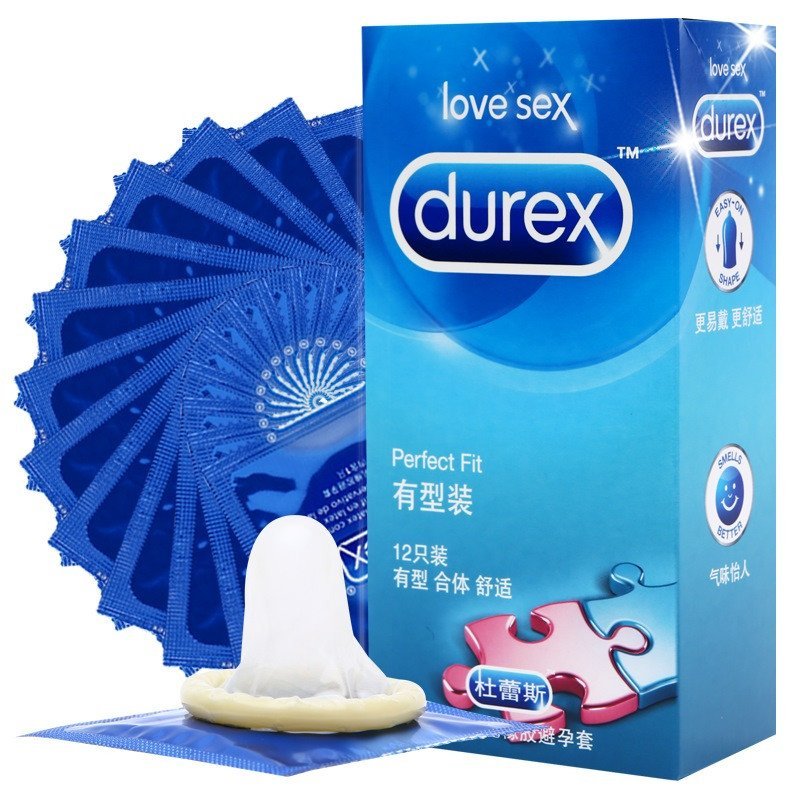 杜蕾斯(Durex)有型12只装避孕套超薄款润滑安全套成人情趣性用品